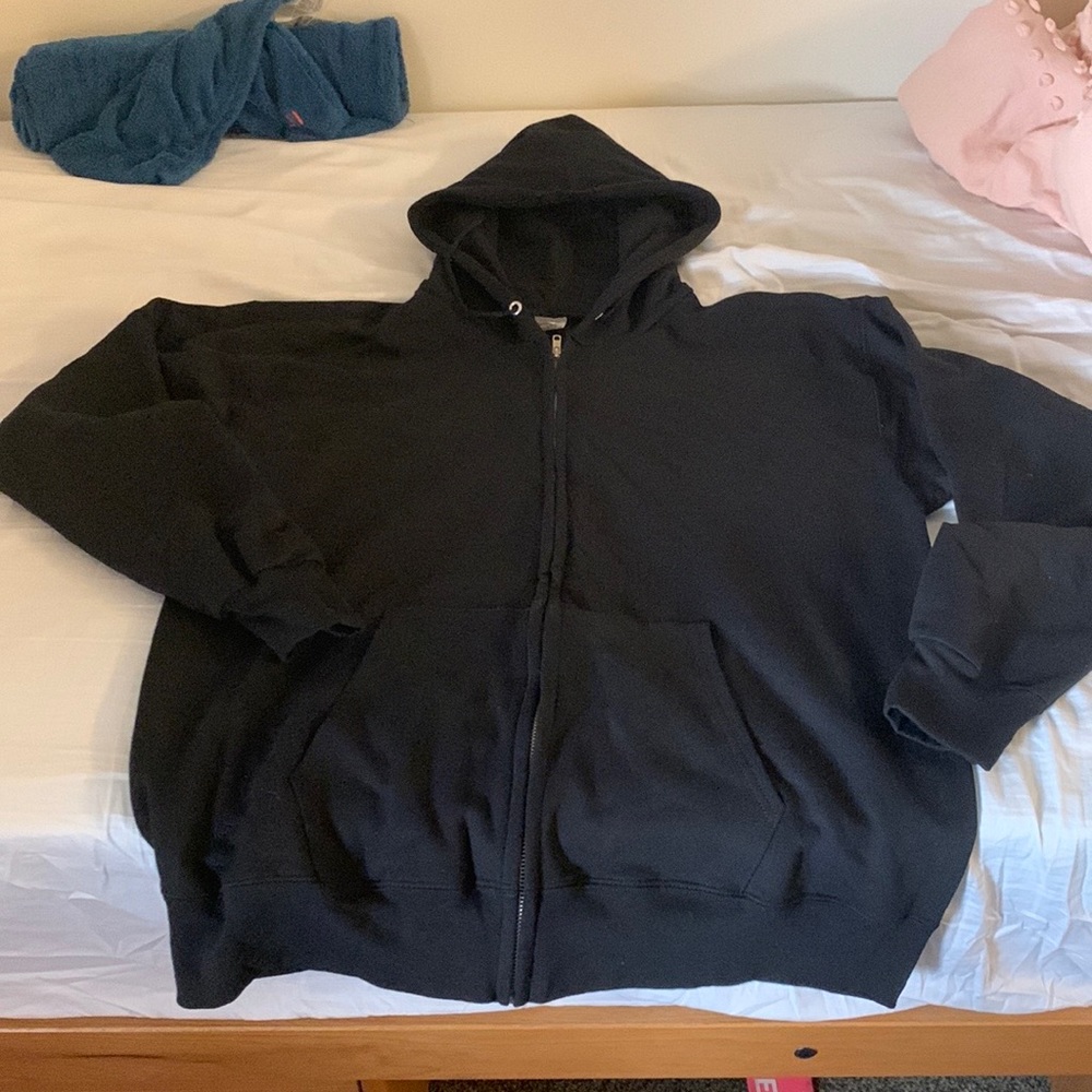This is the Hanes Ultimate Zip Up Hoodie (Fleece lined Sweatshirt)